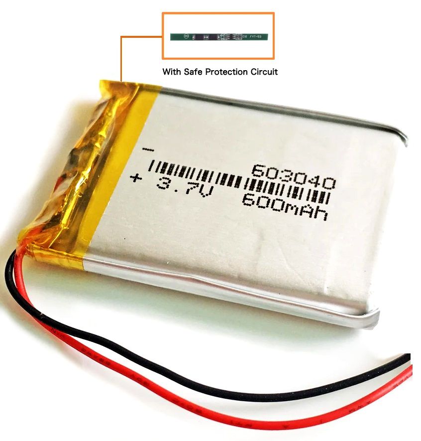 Lipo 3.7v 600mAh 604030
